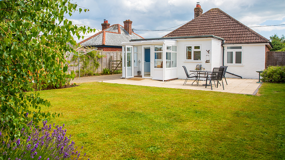 the spacious sunny garden to unwind in.