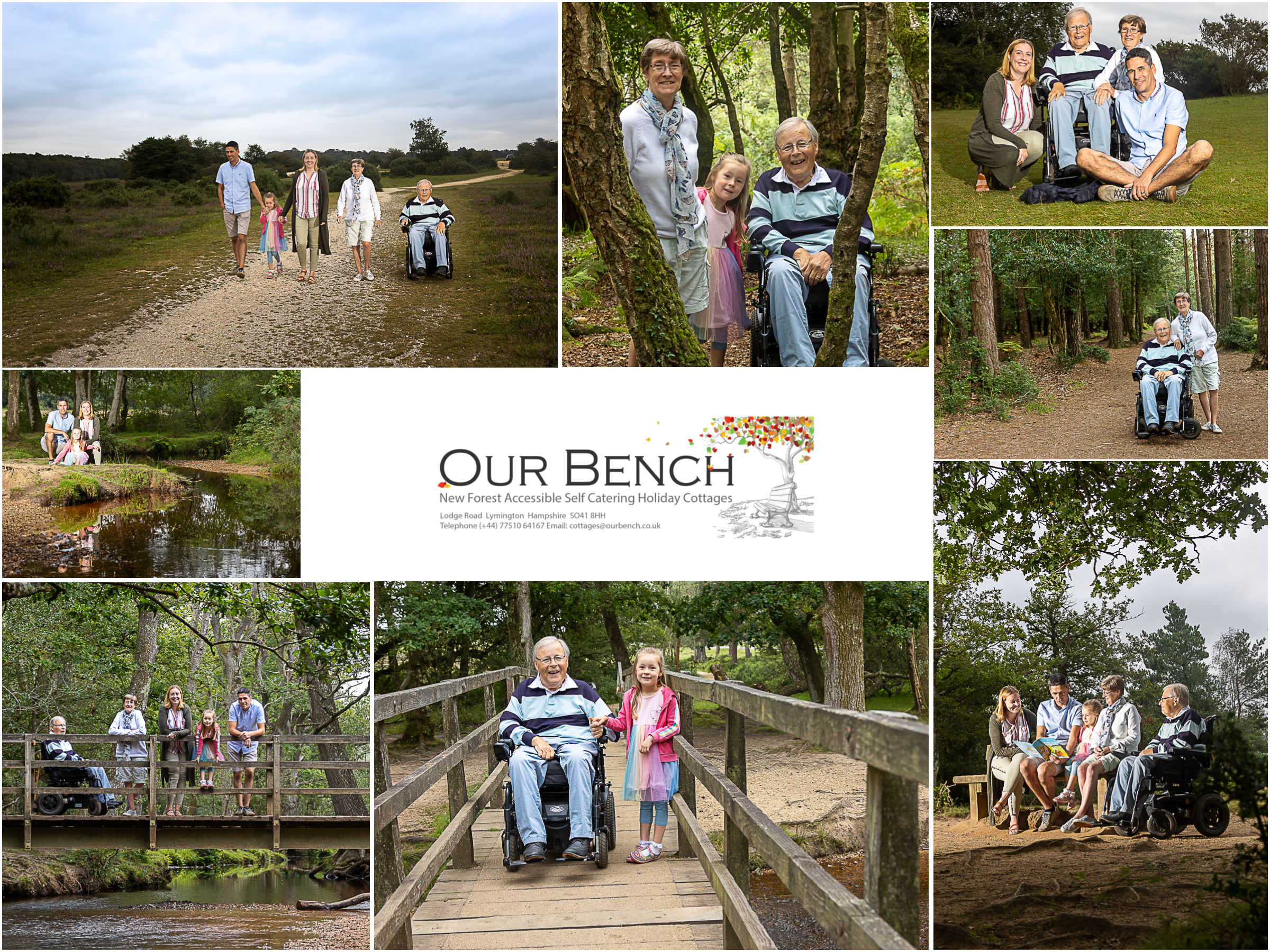 Charlotte and her family on a forest walk