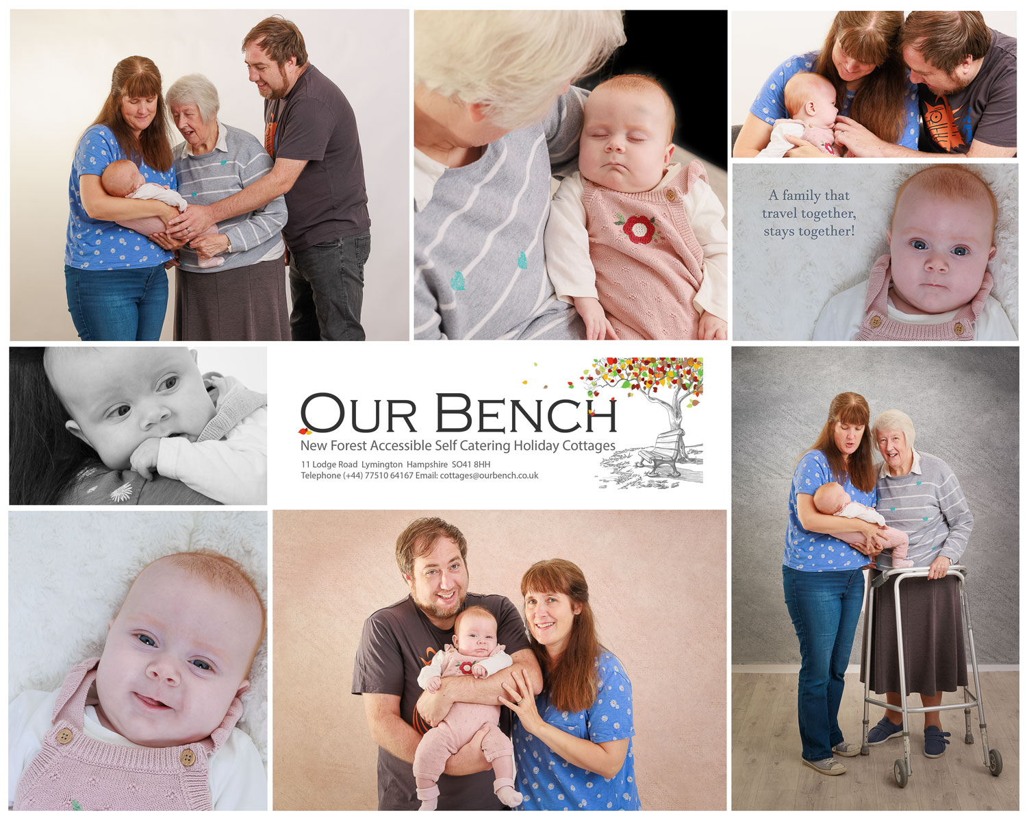 Josue and her family in the studio