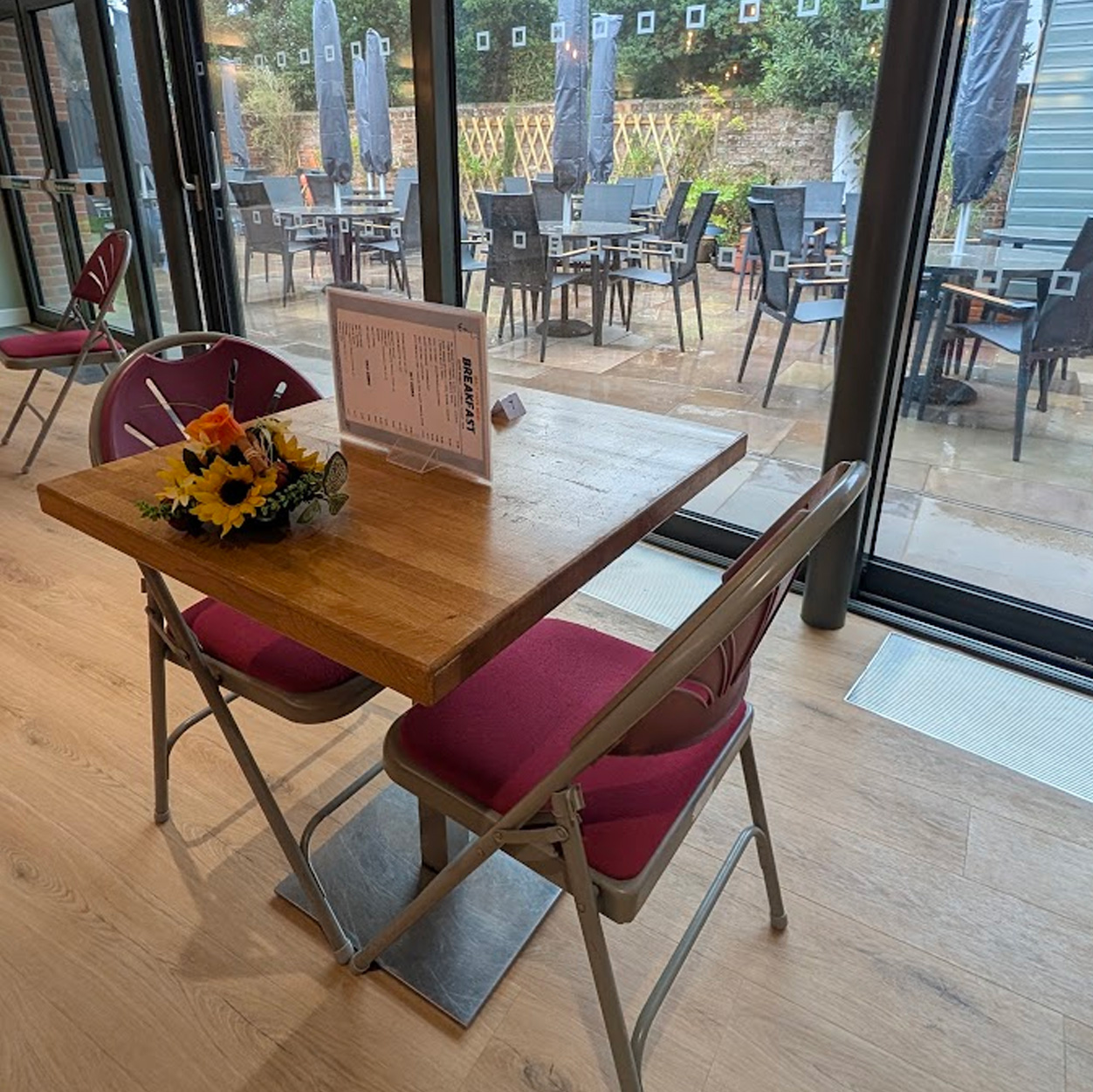 Cafe table and Outside space
