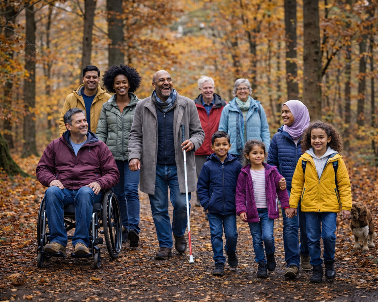 Group of people on holiday