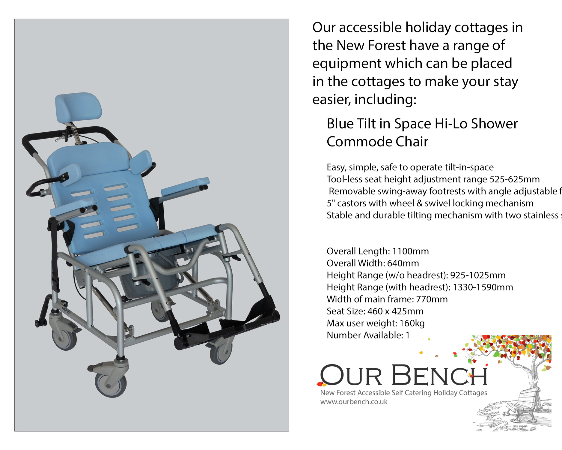 Tilt-in-space shower chair