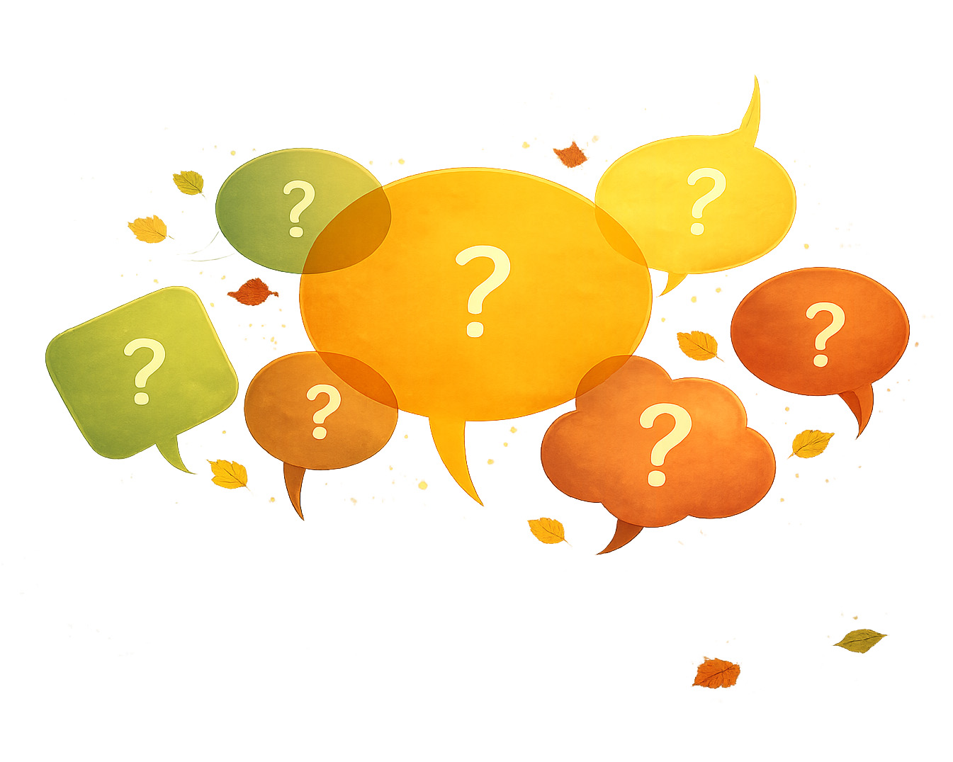 Question marks, to represent thinking about your accessible holiday