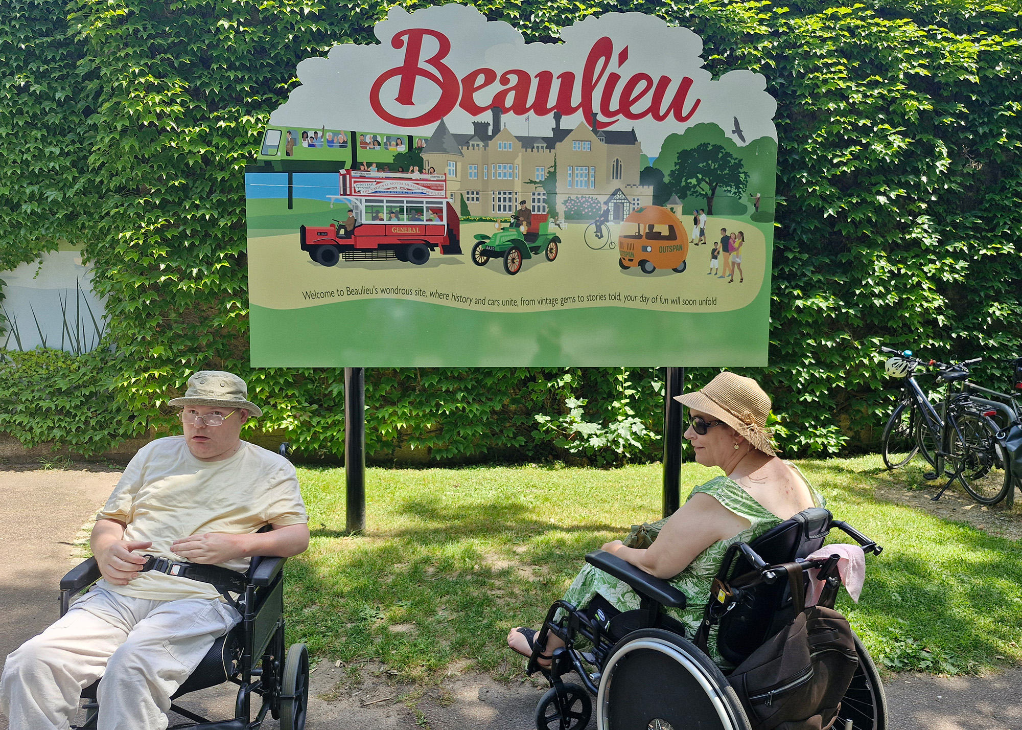Kathleen at Beaulieu part of her accessible adventure