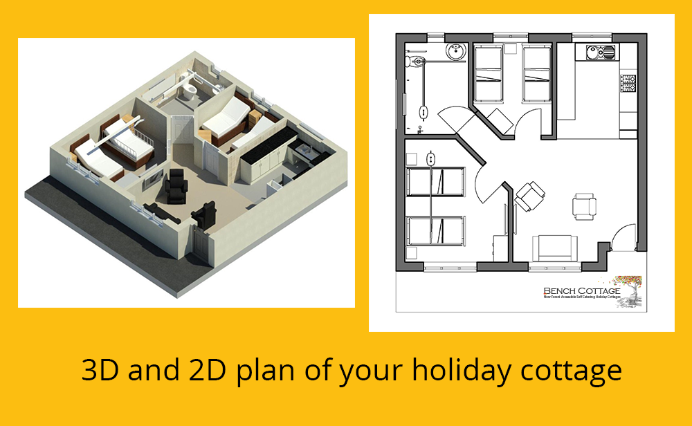 Bench Cottage floor plan showing room layout